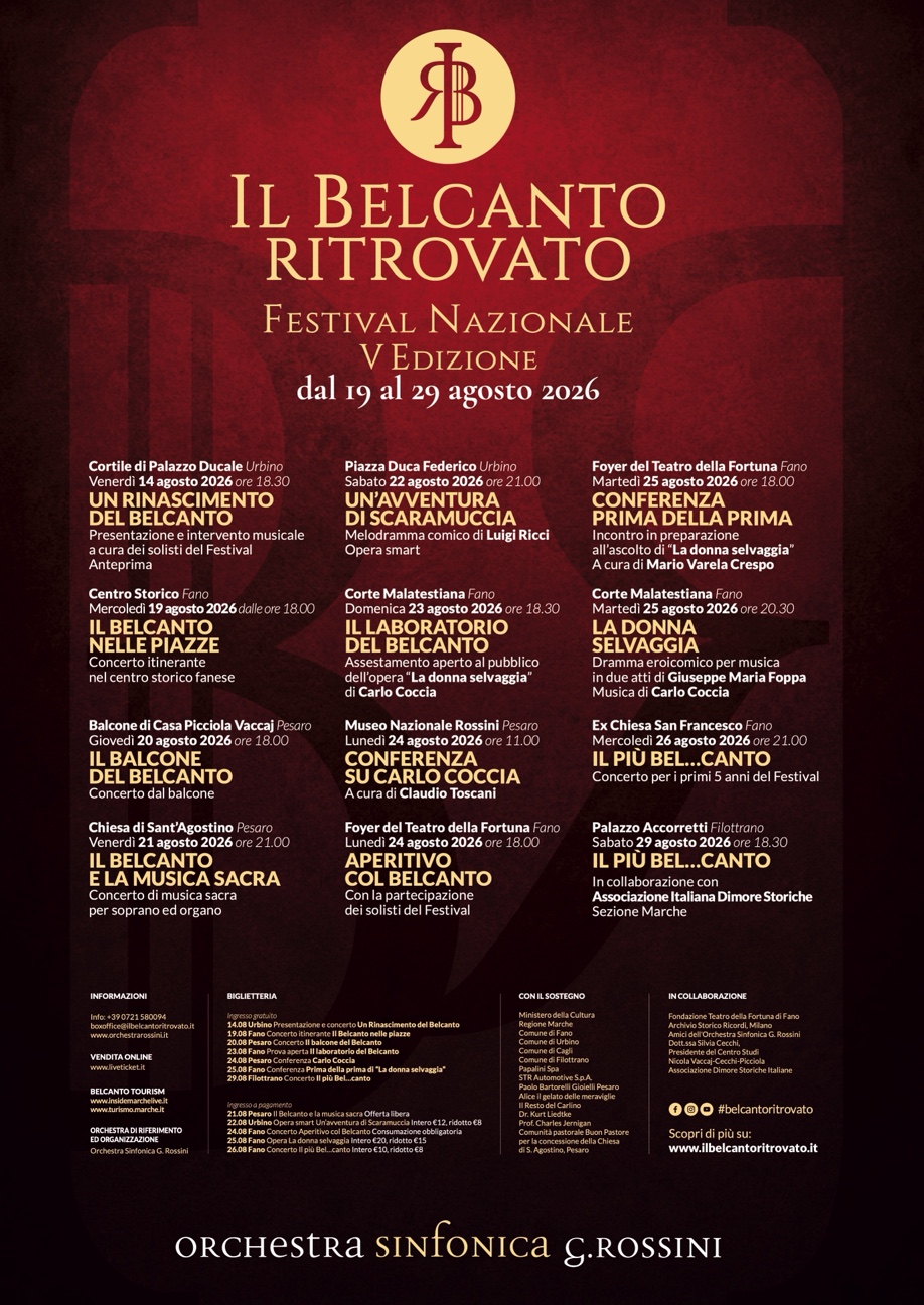Presentata la quinta edizione 2026 de Il Belcanto ritrovato Festival Nazionale